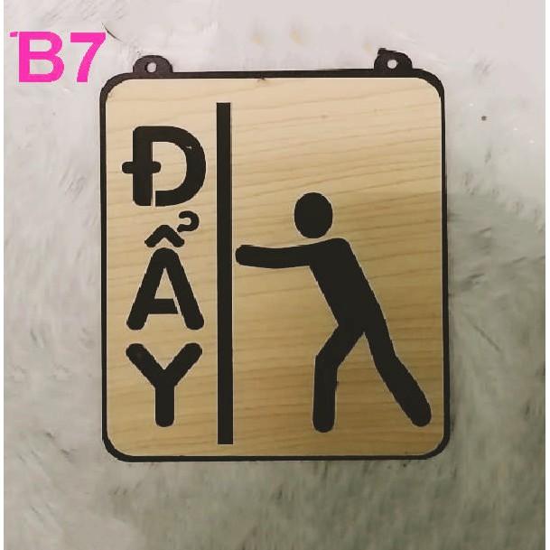 Bảng Gỗ Đẩy B7 - Bảng gỗ treo cửa