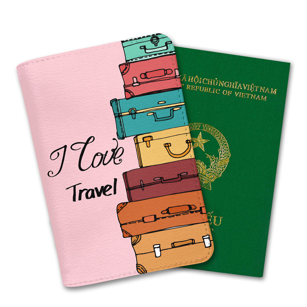 Bao Da Passport Du Lịch I LOVE TRAVEL - Ví Đựng Hộ Chiếu STormbreaker VALI Cute - Thiết Kế Đơn Giản Trẻ Trung Vintage - Hình Ảnh Sắc Nét - Passport Cover Holder - LT085