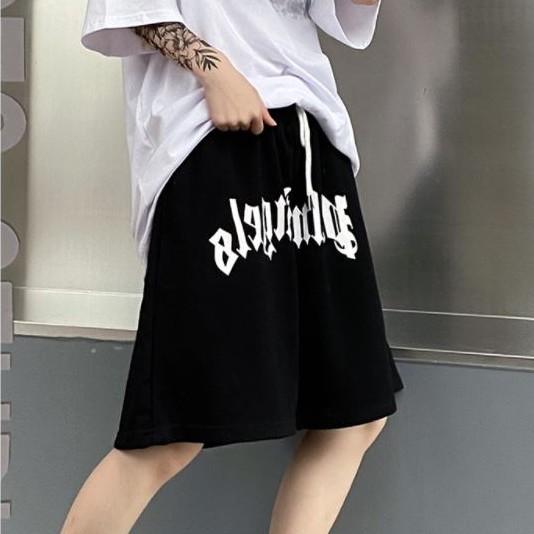 Quần short thun Unisex, quần đùi nam nữ in chữ cá tính shopanamy