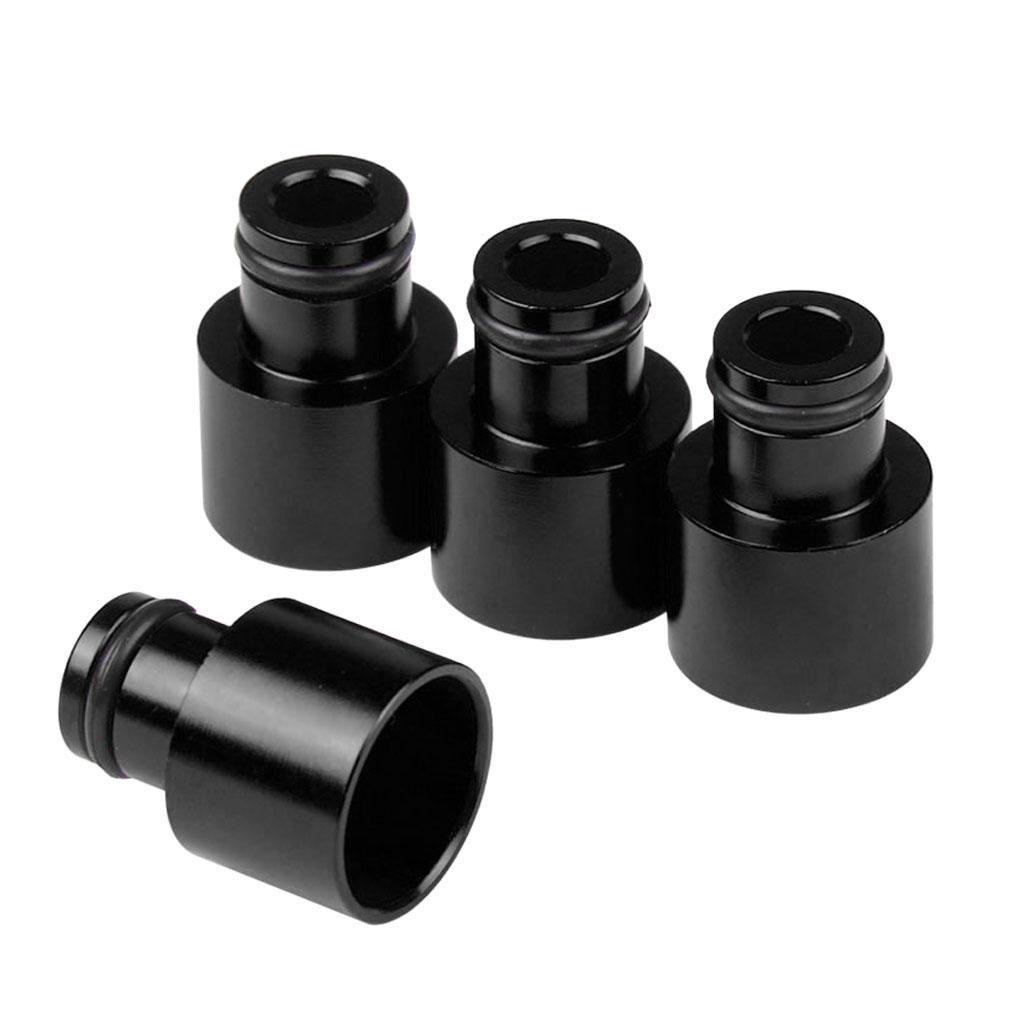 8pcs Fuel Injector Adapters Replace for Car Black+Sliver