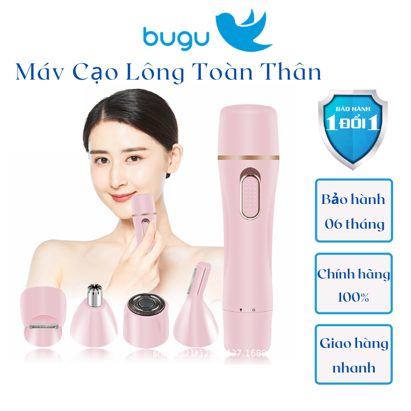 Máy Cạo Lông Toàn Thân Chính Hãng Bugu BZ-35666 Đa Năng 4 In 1 Sạc USB Nhỏ Gọn Tiện Lợi An Toàn