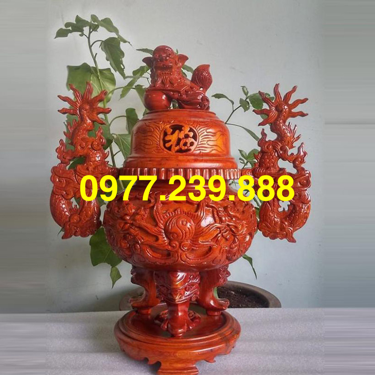 Đỉnh gỗ hương 60cm