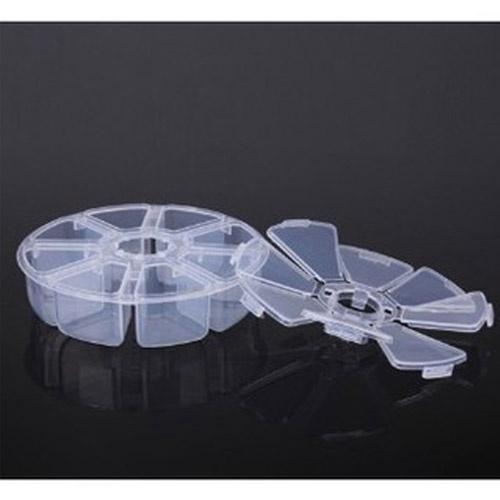 Hộp nhựa tròn 8 ngăn nắp bật Đường kính 10cm Hộp nhựa nhỏ đựng phụ kiện tiện lợi