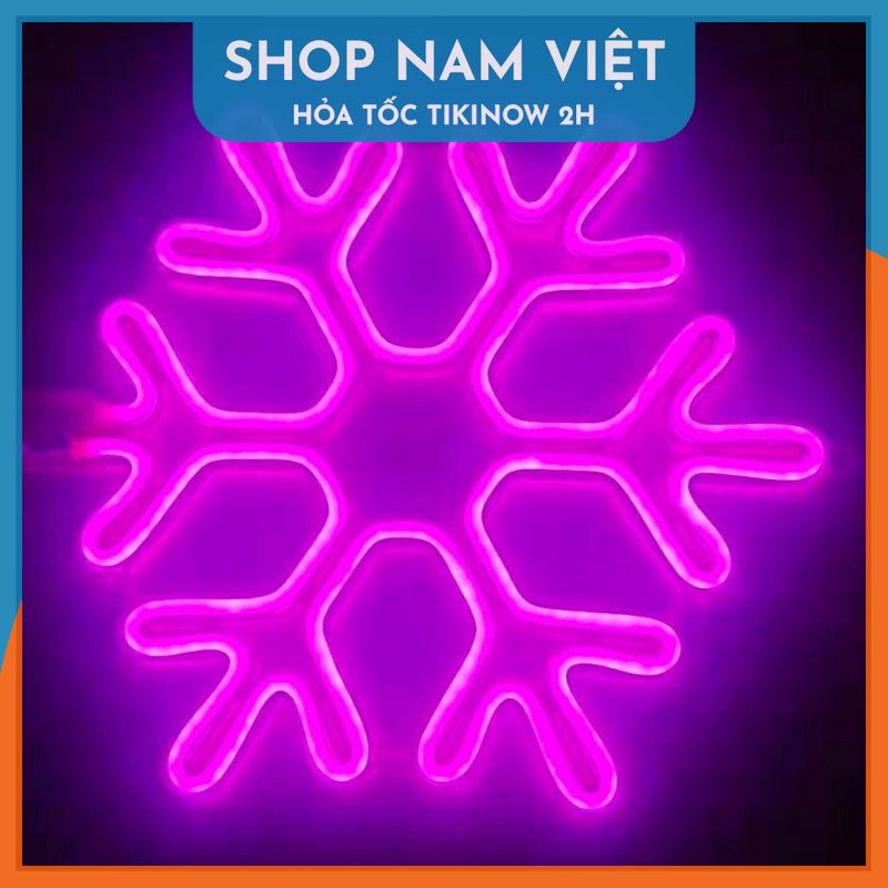 Đèn Led Neon Bông Tuyết Cỡ Lớn 40cm Trang Trí Giáng Sinh, Năm Mới -  Chính Hãng NAVIVU