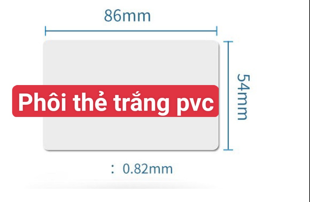 10 PHÔI THẺ PVC TRẮNG DÙNG CHO KHAY IN THẺ EPSON