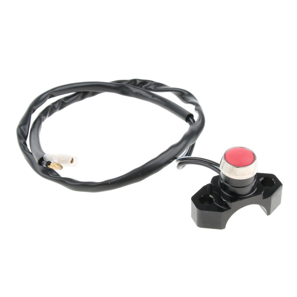 Motorcycle CNC Engine Stop Start Button for Dirt ATV Black
