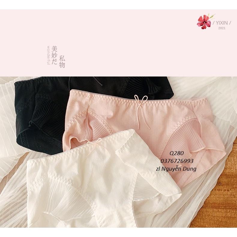 Quần Lót Nữ Cotton Viền Ren Bèo Thời Trang Xuất Đông Âu . Hàng Loại Đẹp.