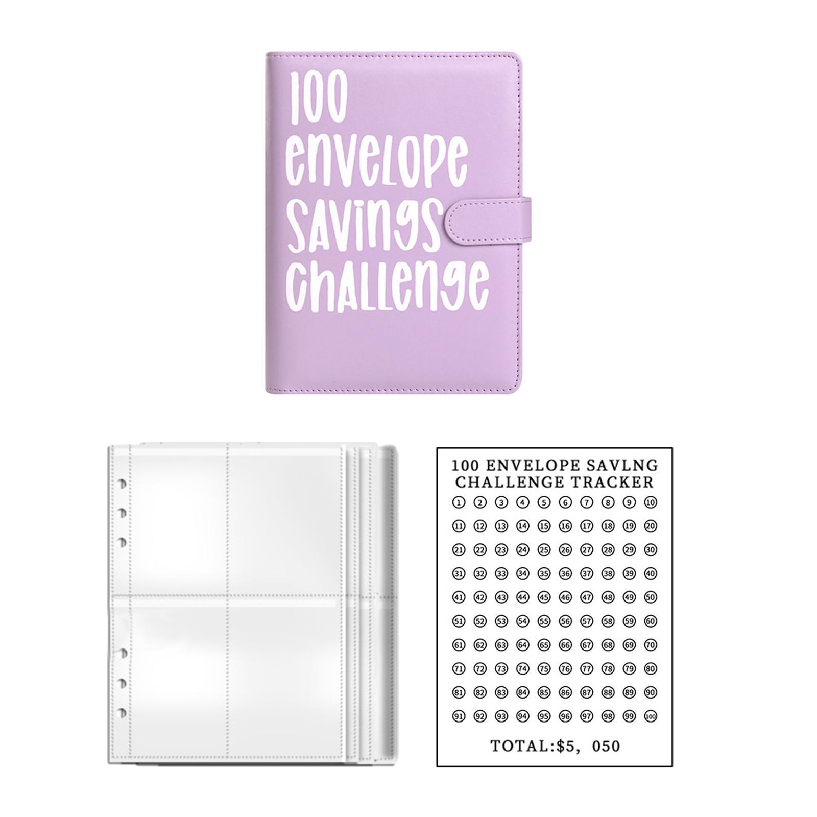 Envelope Challenge Binder, Creative Money Organizer Savings Challenges Binder for Budgeting
