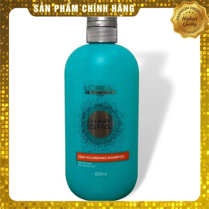 Dầu gội suôn mượt cho tóc khô L'oreal Hair Spa Deep Nourishing shampoo 600ml