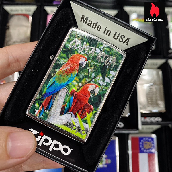 Bật Lửa Zippo 207 Pair Of Costa Rica Parrots