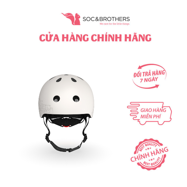 Mũ đội đầu phản quang cho bé Scoot and Ride màu Ash