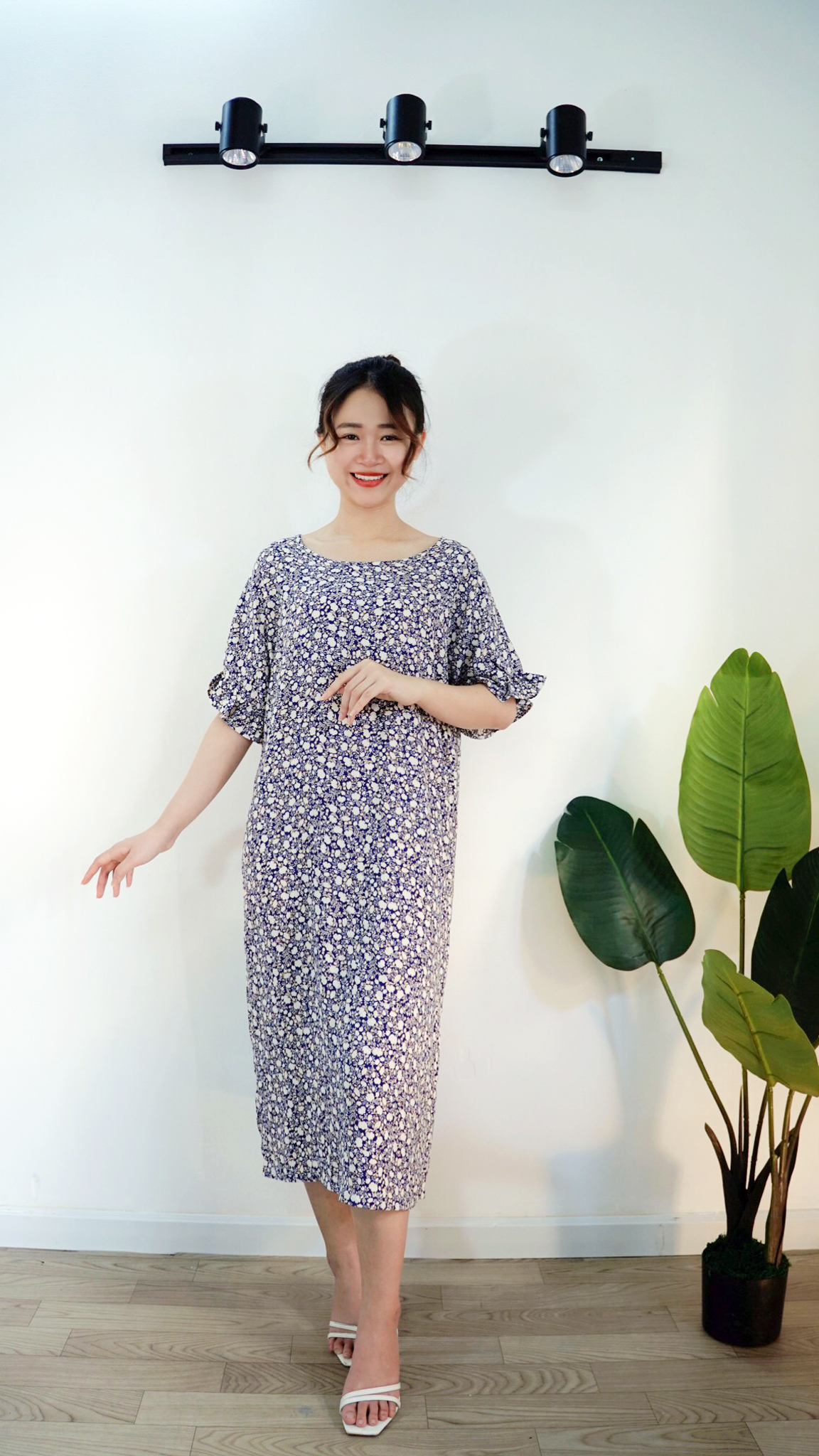ĐẦM HOA TAY LỞ BÈO DÁNG SUÔNG THANH LỊCH LB 35