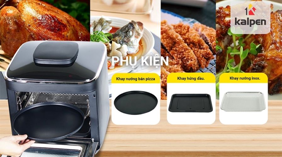 Nồi Chiên Không Dầu Hơi Nước Công Nghệ Mới Kalpen X15, dung tích 15L. Hàng chính hãng