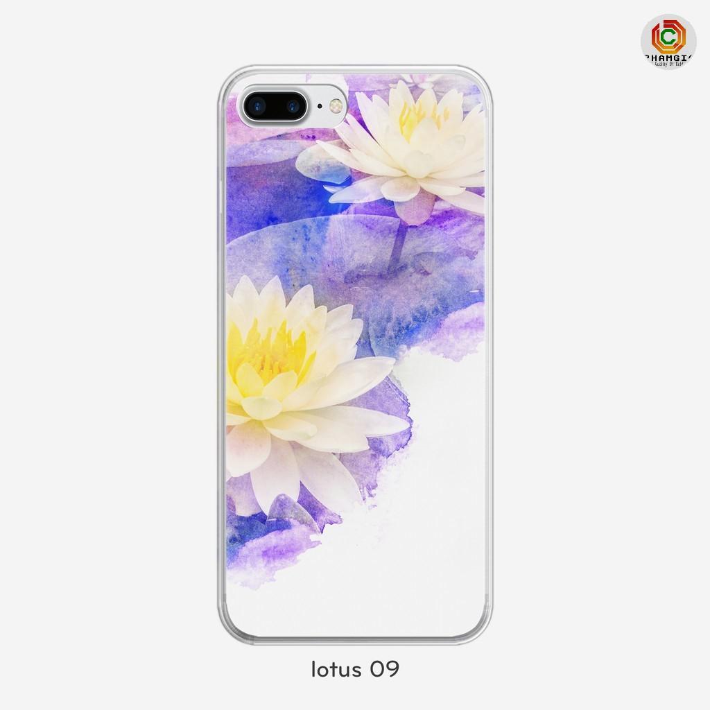 Ốp lưng hoa sen dành cho iPhone 7 PLUS 8 PLUS X XS 5 6