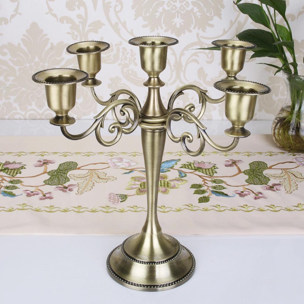 2 Pcs 5 Candle Metal Candle 10 '' Candle