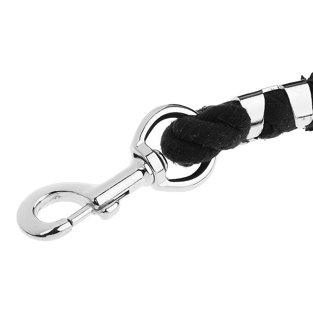 2xHorse Ropes Halters Cotton Weave Rein Black