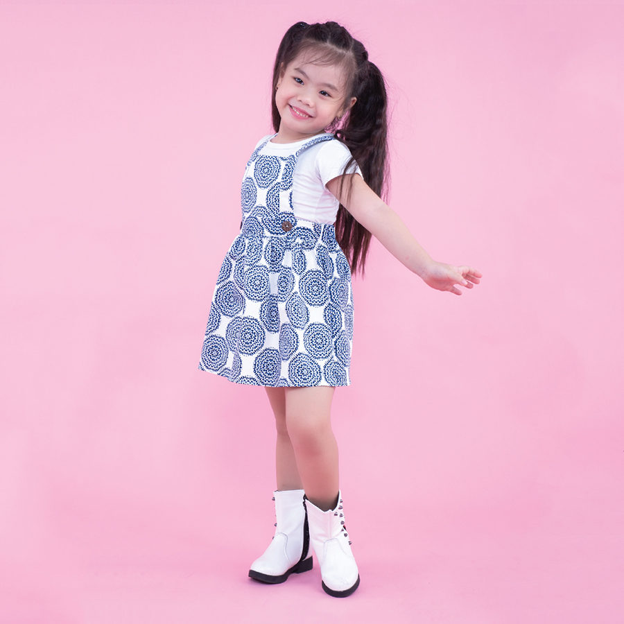 Yếm Bé Gái Hoa Xanh UGETHER UKID161 (Size 7-8)