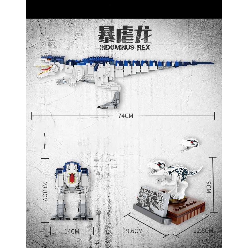 Đồ chơi lắp ráp Khủng long Bạo chúa FC6204 - Big Dinosaur Indominus Rex - Xếp hình thông minh mô hình 2205 mảnh ghép