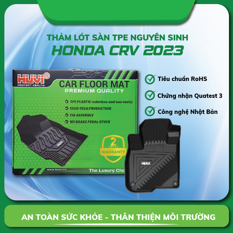 Thảm lót sàn ô tô Honda CRV 2023 KHÁNG NƯỚC, KHÔNG MÙI, PHỦ KÍN SÀN XE