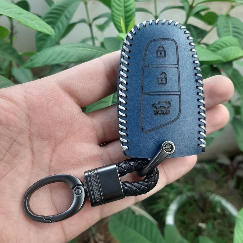 Bao Da Chìa Khóa Hyundai Santafe 2013-2018 Da bò thật,