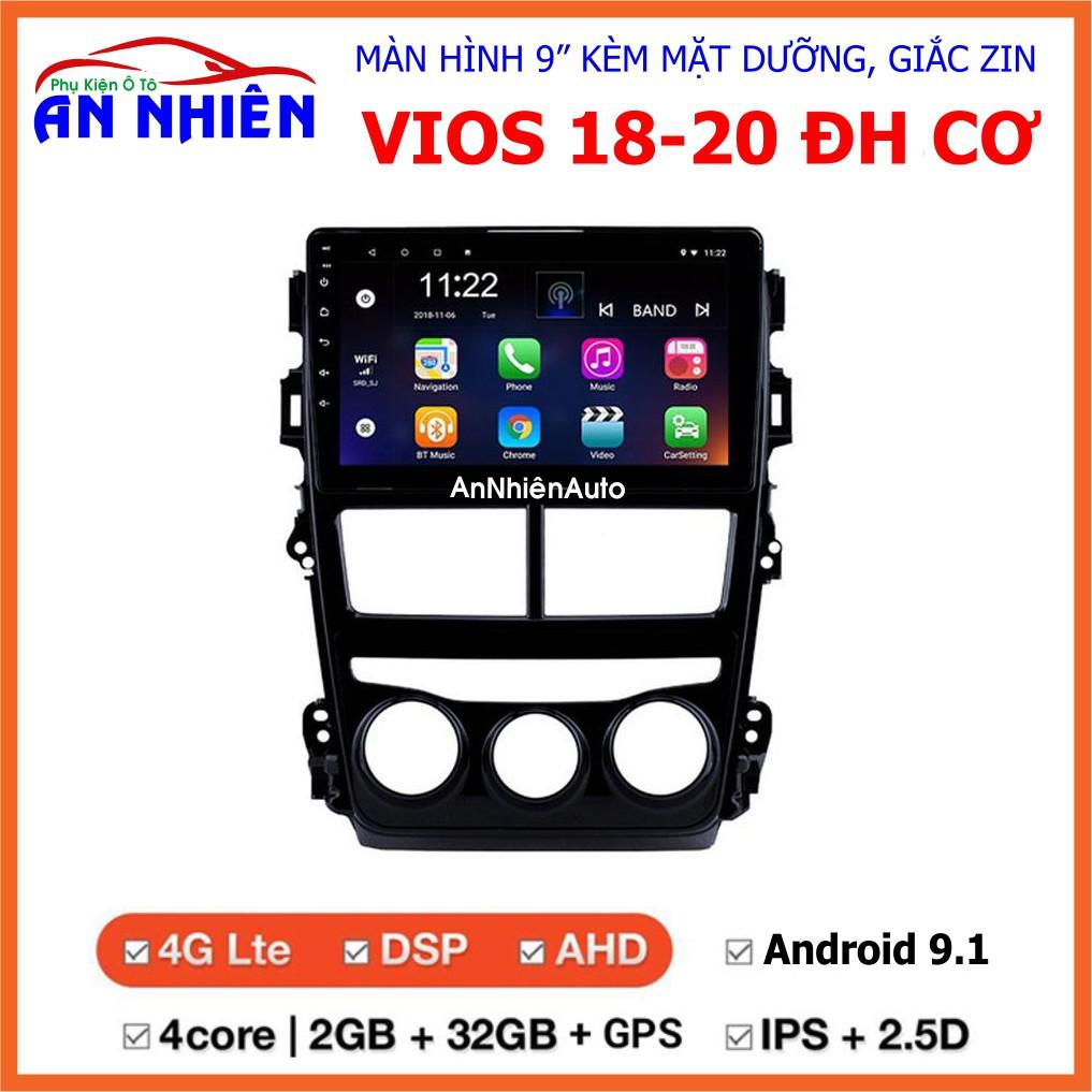 Màn Hình 9 inch Cho Xe VIOS 2018-2020, Đầu DVD Android Tiếng Việt Kèm Mặt Dưỡng Giắc Zin Xe TOYOTA VIOS