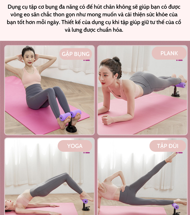 Dụng Cụ Tập Bụng Có Đế Hút Chân Không Chắc Chắn - Hàng Cao Cấp Chính Hãng Amalife