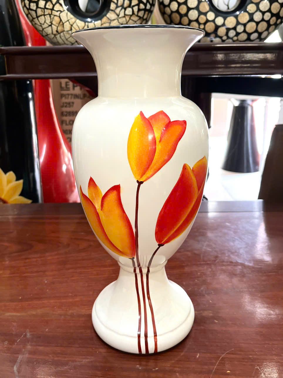 Bình hoa sơn mài Thanh Bình Lê - Mã B36 size 32x15 cm cao cấp dùng để cắm hoa, trang trí, làm quà tặng