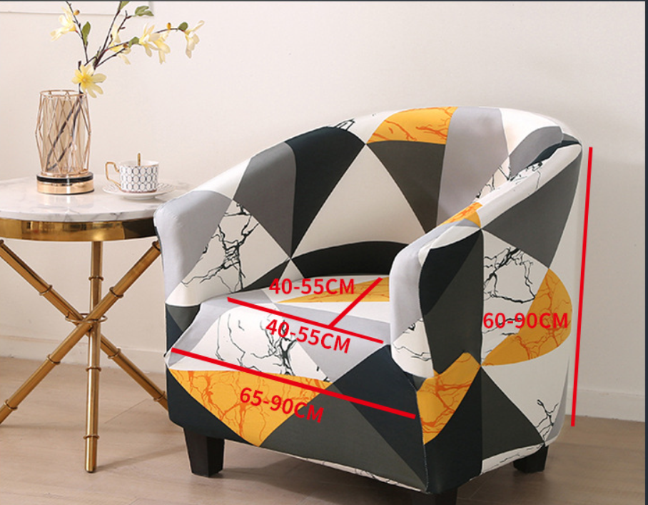 Chuyển Đổi Bọc Ghế Bành In Họa Tiết Hình Học Thư Giãn Câu Lạc Bộ Sofa Bọc Bồn Tắm Ghế Co Giãn Polyester Bọc Ghế