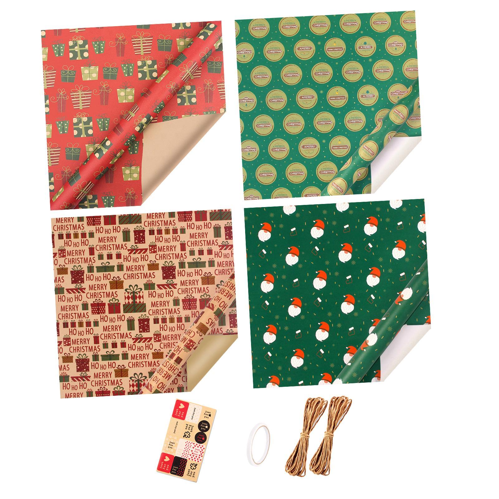 Christmas Wrapping Paper Classic DIY Supplies for Thanksgiving Party Wedding