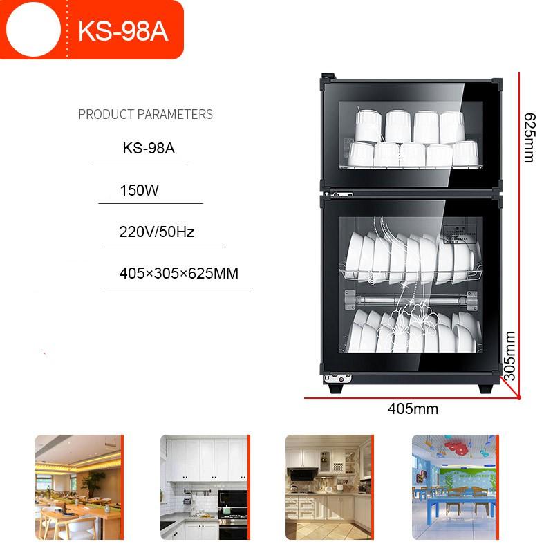Tủ sấy bát gia đình 2 tầng KS-980A dung tích 98 lít - tủ sấy bát đĩa cao cấp
