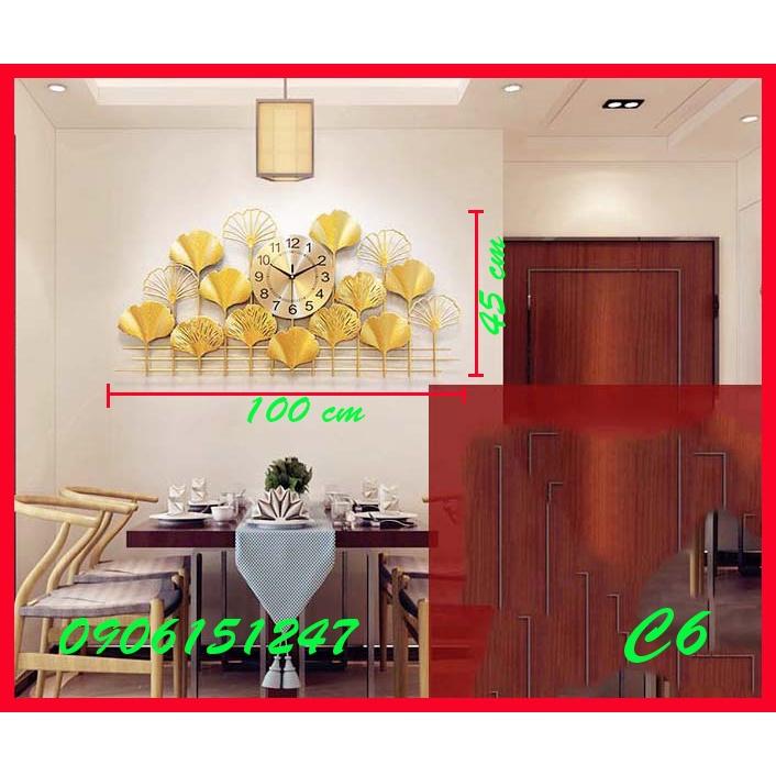 Đồng hồ treo tường trang trí decor C6 kích thước 100 x 45 cm