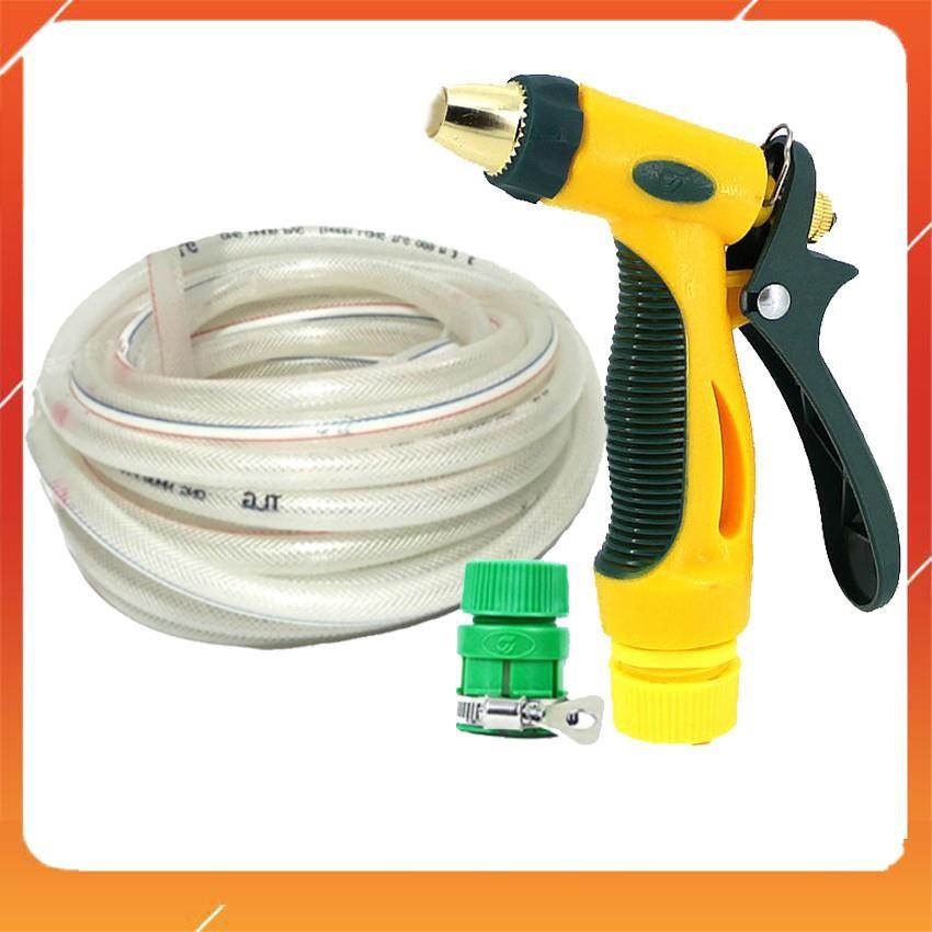 Bộ dây vòi xịt nước rửa xe,tưới cây tăng áp 3 lần 15M 206317