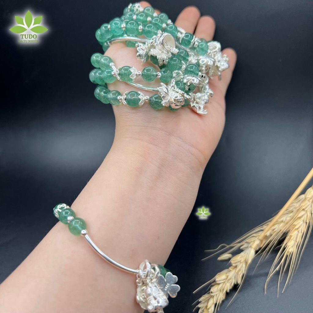 Vòng Phong Thủy Mệnh Mộc, Hỏa TUDO VCBTADX AG925 Charm Hoa, Mèo, Cỏ 4 Lá - Tài Lộc, May Mắn B54K740