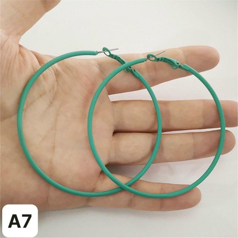 Bông tai Khoen tròn màu 7cm nữ BTBZ TH211