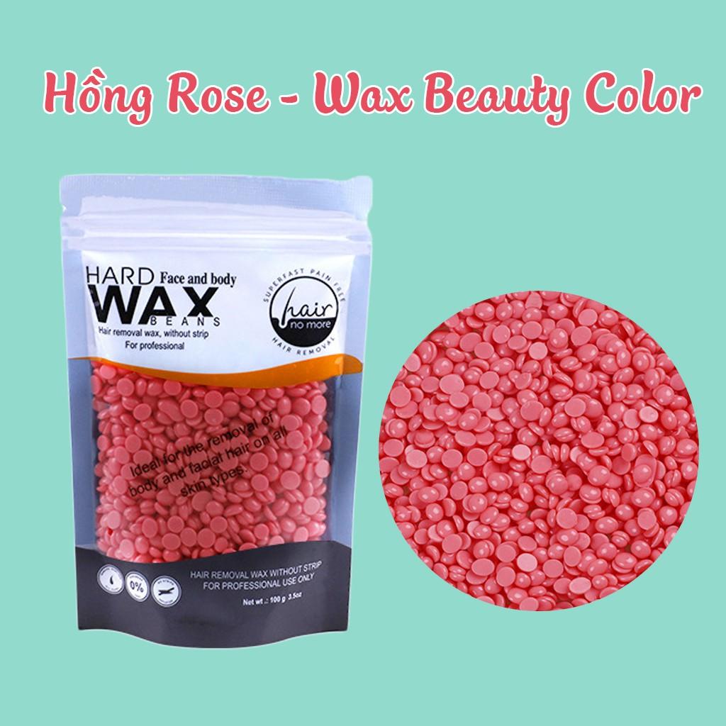 12 Colors SÁP WAX LÔNG NÓNG HẠT ĐẬU HARD WAX BEAN 100g Professional High End Waxing Brand 100g Tặng KÈM QUE WAX GỖ