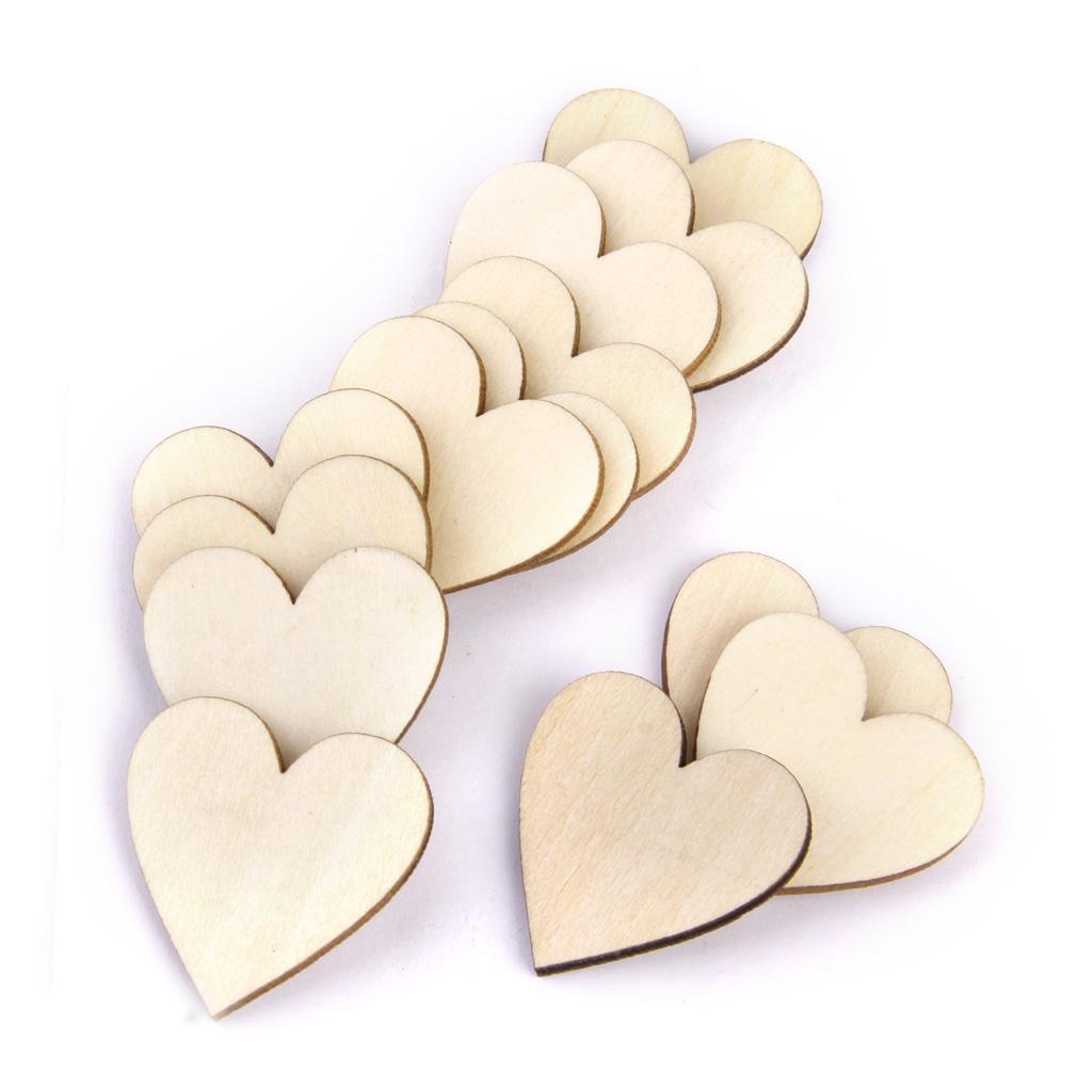 250 Plain Unfinished Wooden Heart Shapes DIY Art Craft Cardmaking Decoration