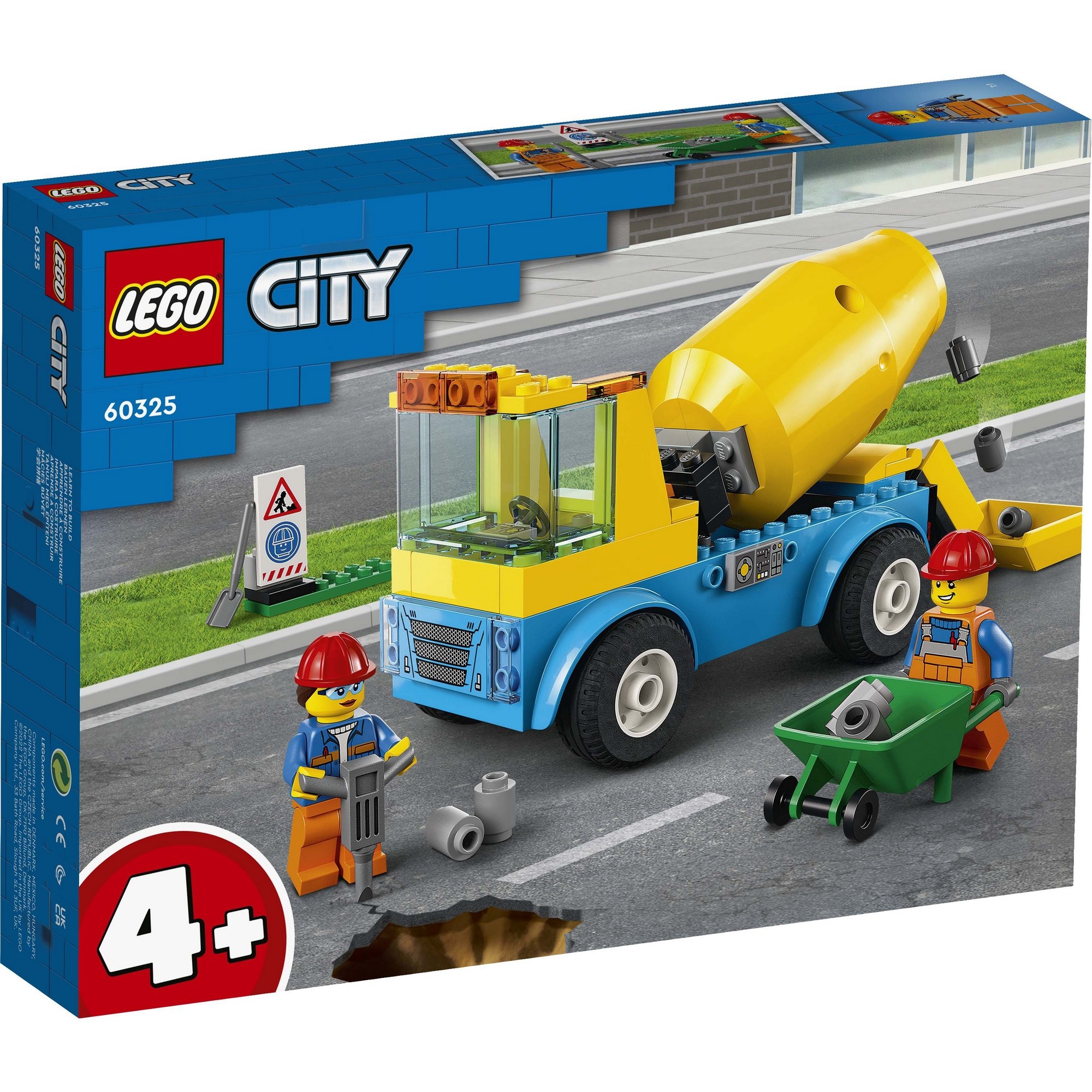 LEGO City 60325 Xe trộn xi măng (85 chi tiết)