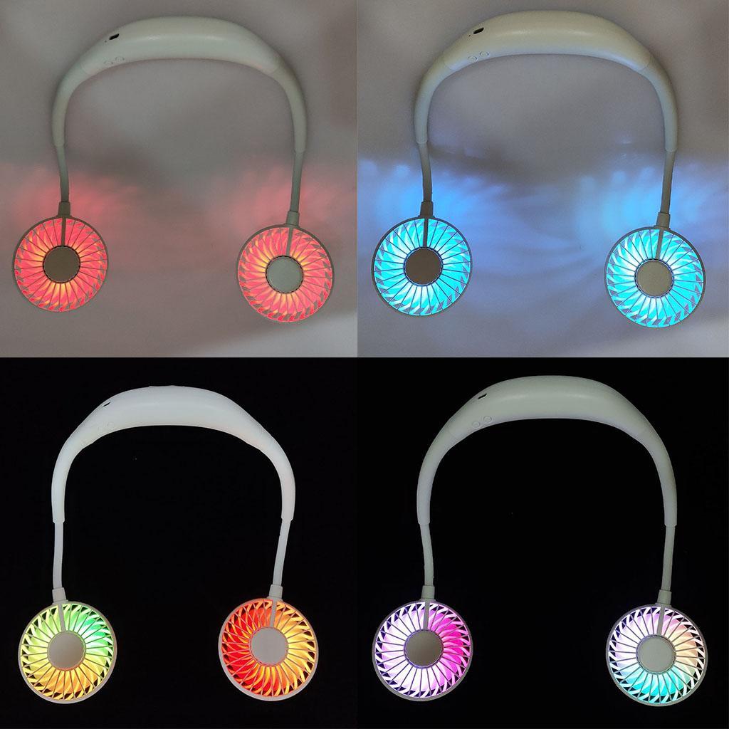 USB Rechargeable Neckband Fan Hands Free Portable Wearable Mini Fan