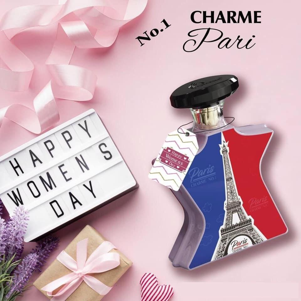 Nước hoa nữ cao cấp, Charme N0.1 Paris, lưu hương lâu, đầy bí ẩn, dịu dàng và lôi cuốn, thanh lịch, 100ml