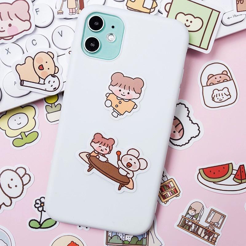 Set 100 sticker dán hình siêu siêu dễ thương - MiuSua