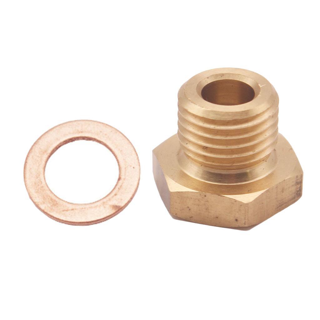 4x Pressure Temperature Gauge Sender Adapter 1/8" NPT to M14x1.5 Male M14