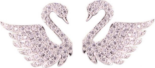 Bông tai nữ đính đá hình Thiên Nga lấp lánh