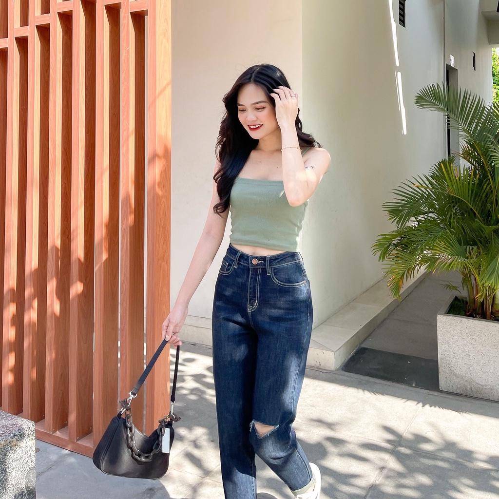 QUẦN JEANS BAGGY BOYSLIM ZAREEN JEA134 XANH ĐẬM