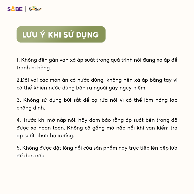 Nồi Áp Suất 4L Bear Đa Năng 8 Chế Độ Ninh Hầm Lẩu Nướng Sôi Nhanh Chống Dính Dễ Vệ Sinh An Toàn Bản Tiếng Việt SB-AS40W - Hàng Chính Hãng