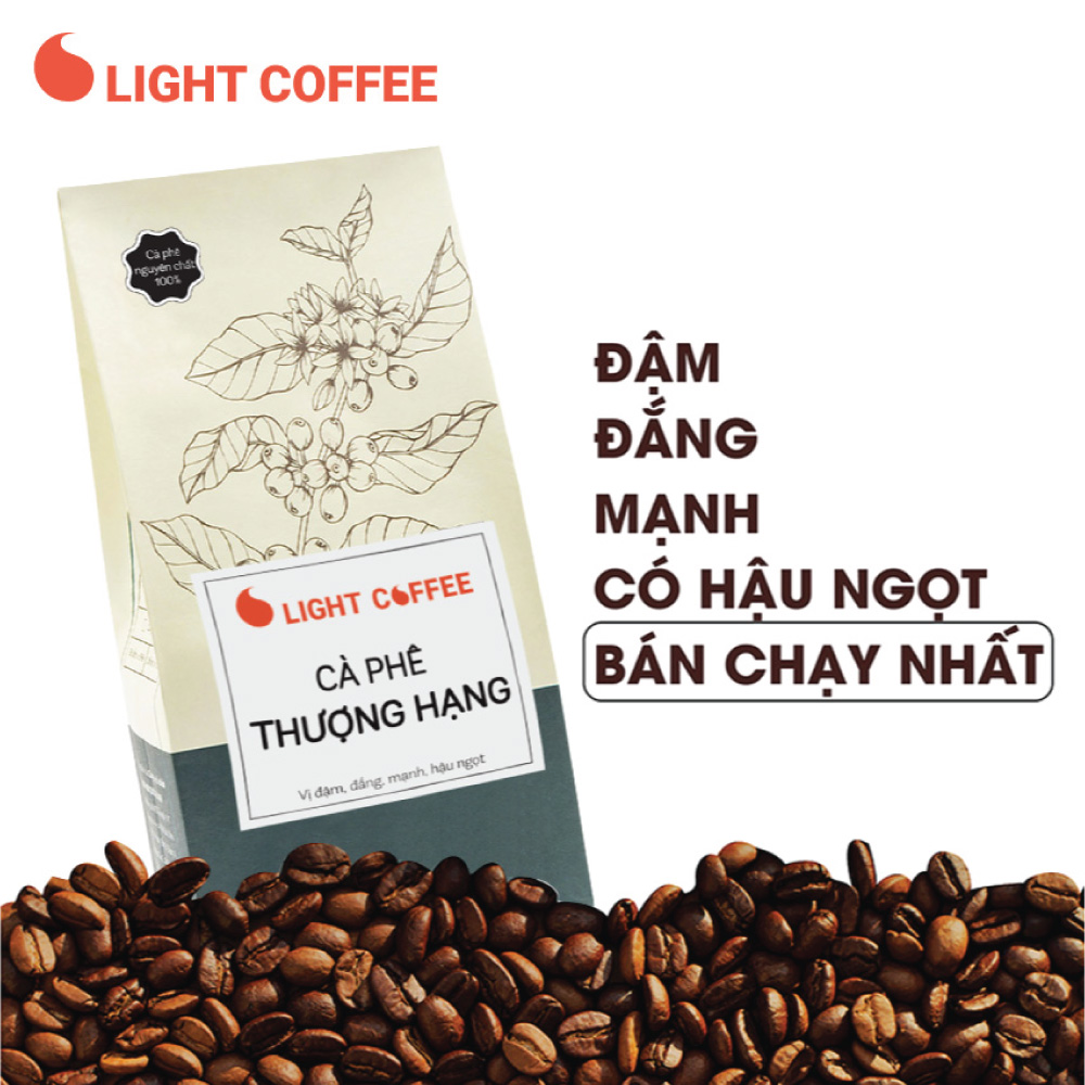 1KG Cà phê Thượng hạng Light Coffee vị đậm, đắng mạnh và hậu ngọt - 500gr/gói