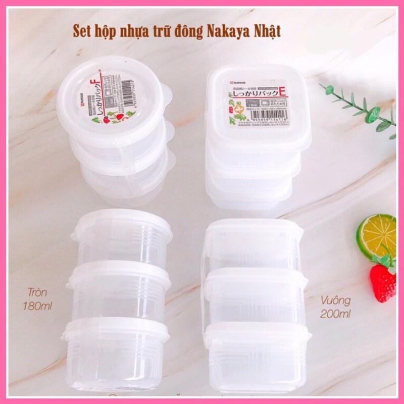 Bộ 3 hộp chứa thực phẩm kháng khuẩn, an toàn và tiện dụng - Hàng nội địa Nhật