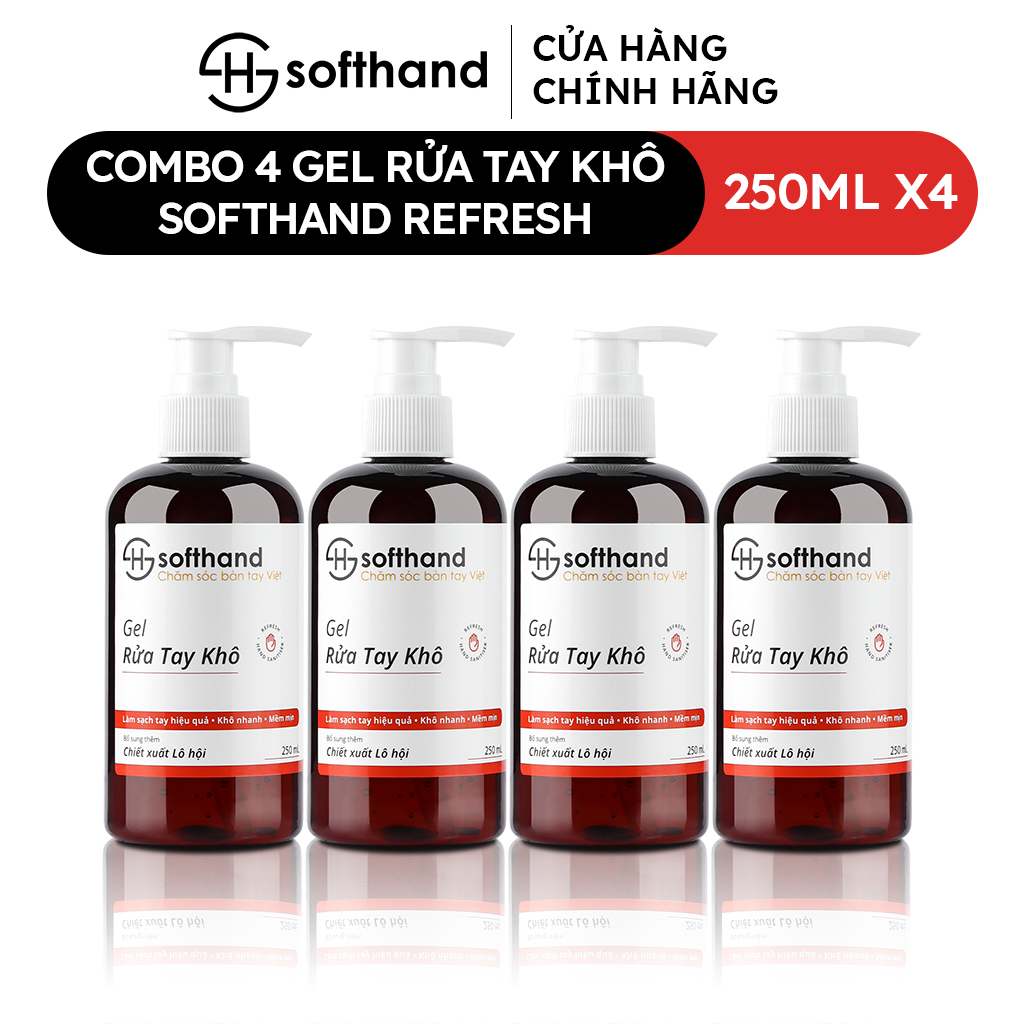 Combo 4 Gel Rửa Tay Khô Softhand 250mL/chai