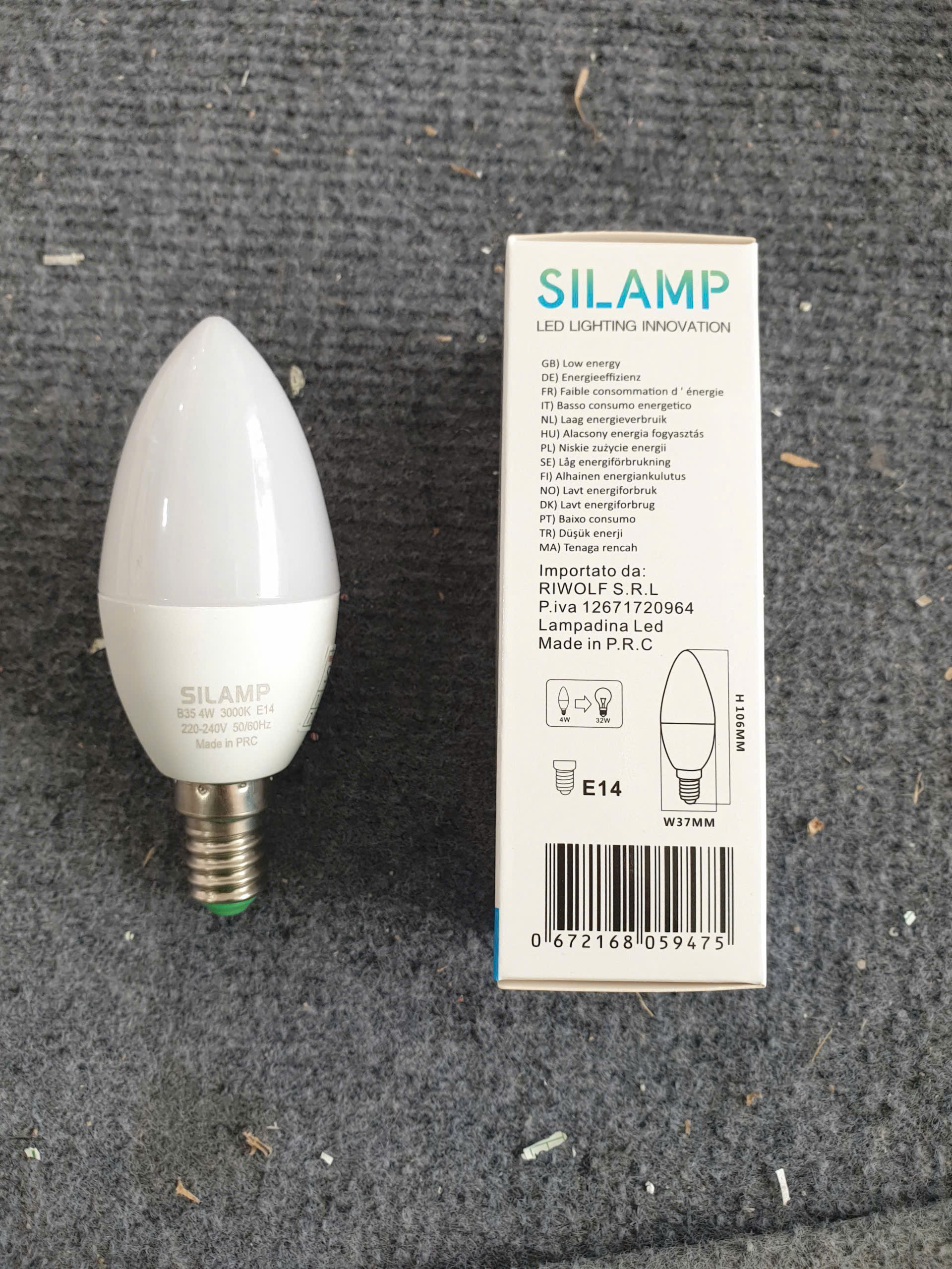 Bóng đèn led quả nhót đui E14, công suất 4w - B35 4W E14