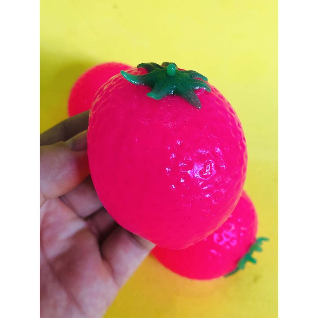 Gudetama Squishy bóp trút giận hình quả cà chua hồng