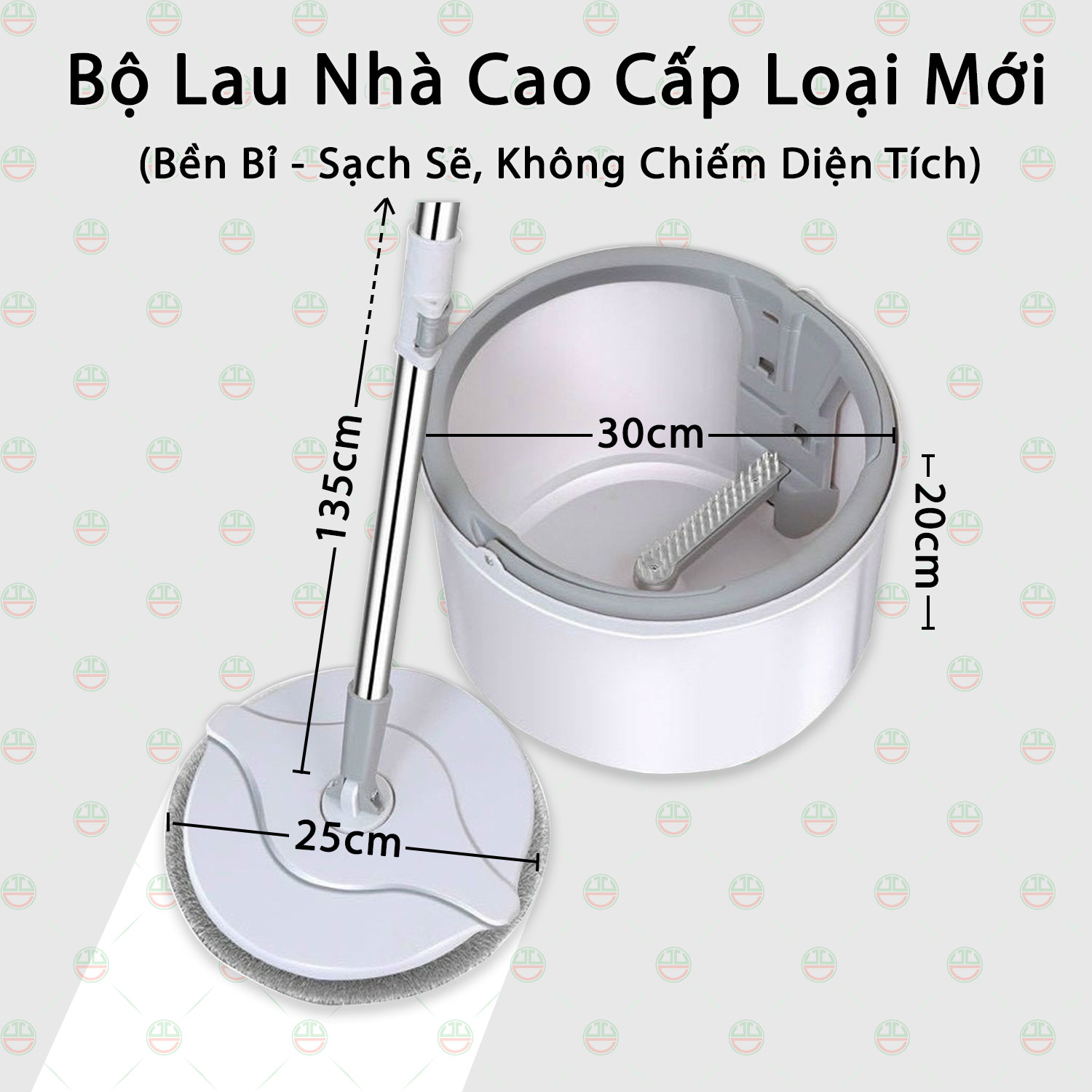 Bộ Cây Lau Nhà Hàng Chính Hãng KhoNCC Thông Minh Cao Cấp Phiên Bản Mới - Cho Nhà Sạch Sẽ - Gọn Không Chiếm Diện Tích - KLM-BCLNK8